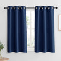 RYB HOME Bedroom Curtains 45 inch Length, Room Darkening Privcay Window Treatment Blackout Thermal Shades for Bedroom Bathroom B