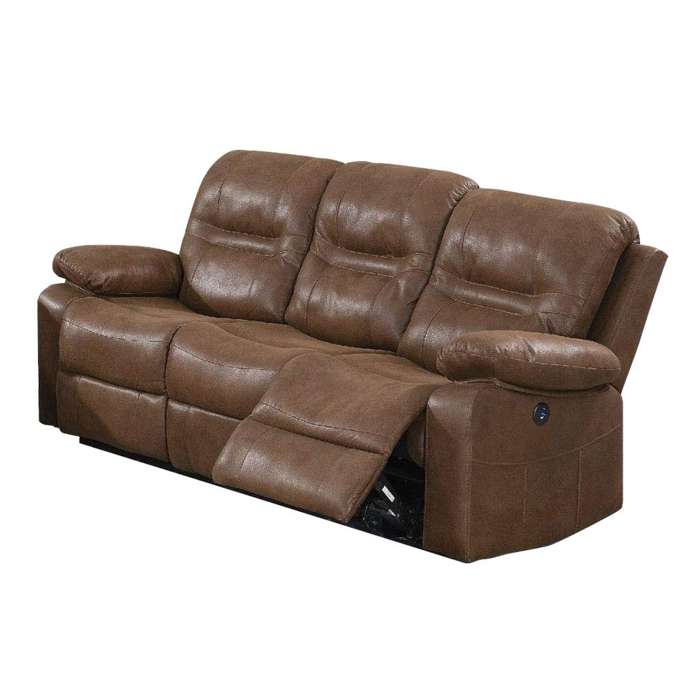Simple Relax Breathable Leatherette Motion Bucket Seats Sofa, Brown