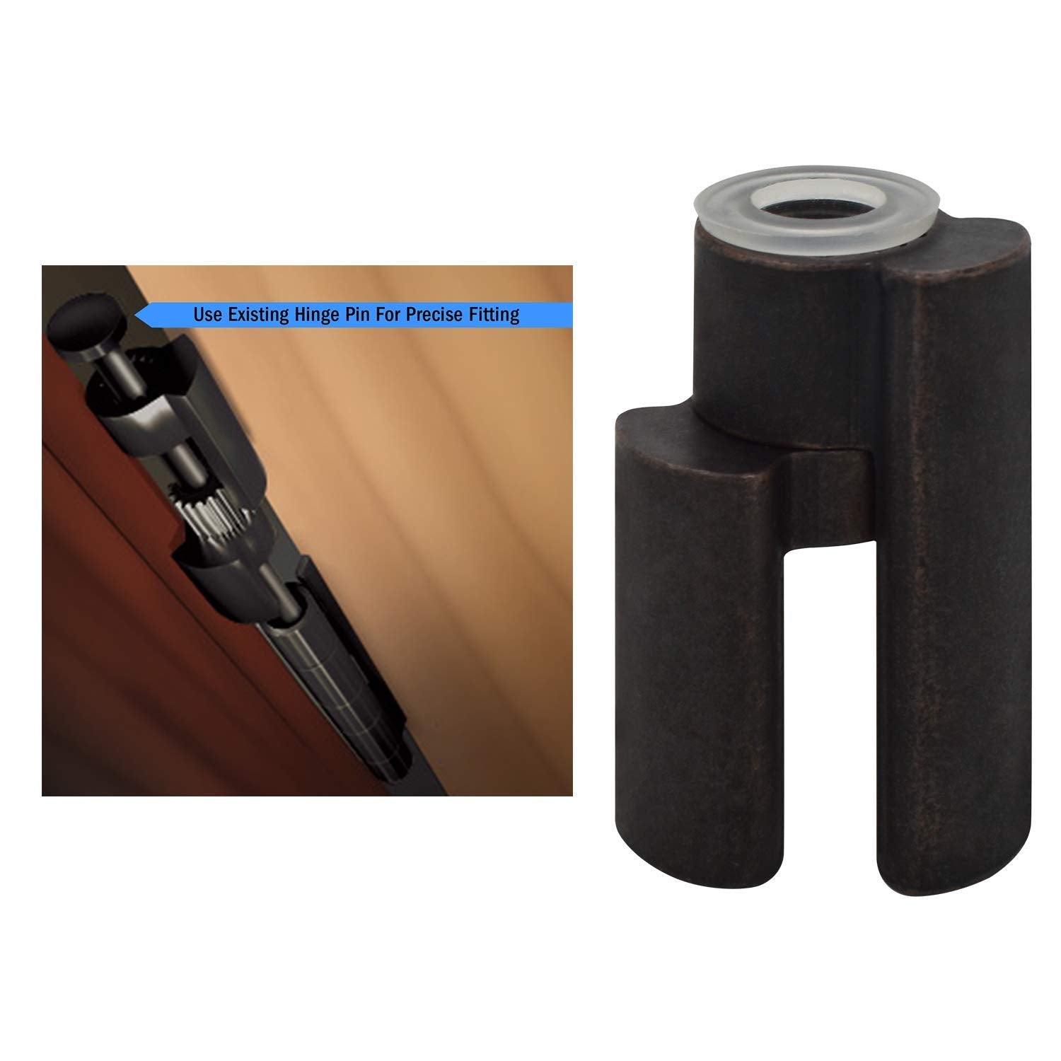 Nuk3Y Door Saver 3 Iii Hinge Pin Stop For Residential Doors Fits All 3' To 4-1/2' Hinges (Oil Rubbed Bronze)