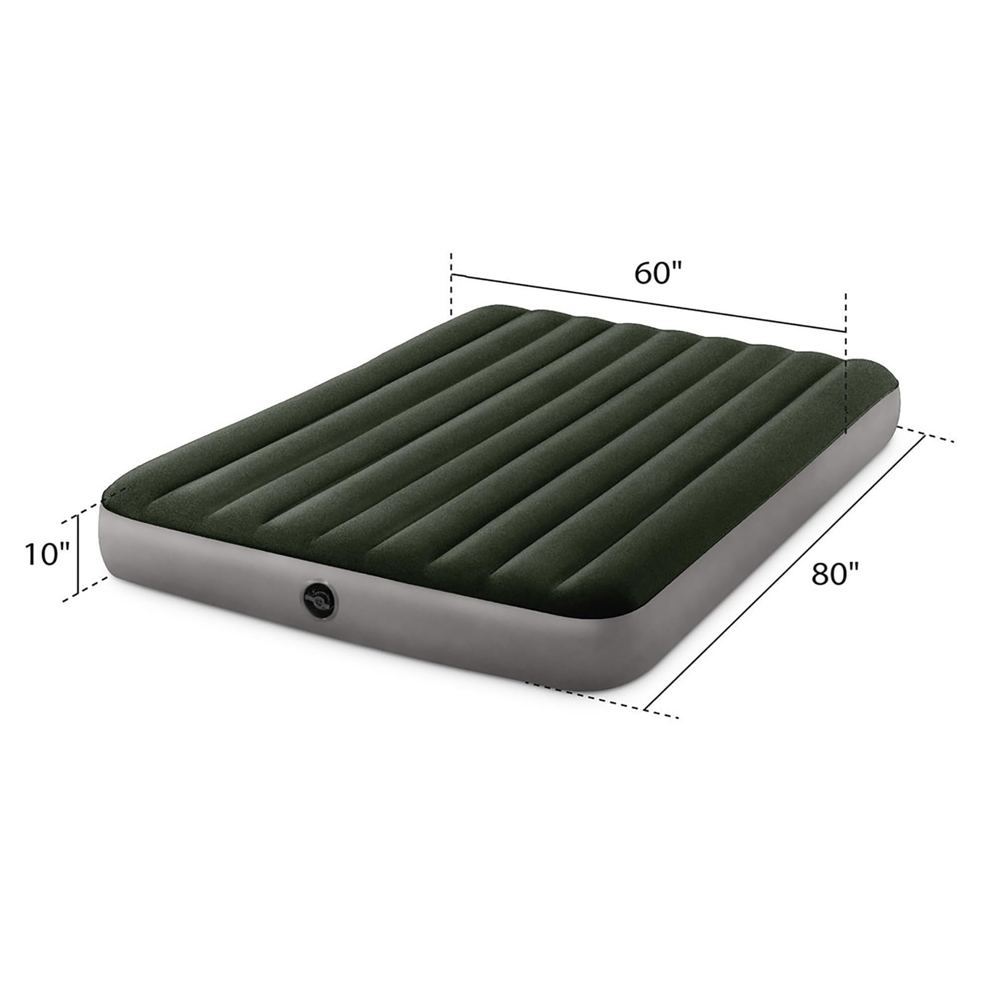 Intex 64109E Dura-Beam Standard Prestige Air Mattress: Fiber-Tech ?Queen Size ?10In Bed Height ?600Lb Weight Capacity ?Pump Sold Separately