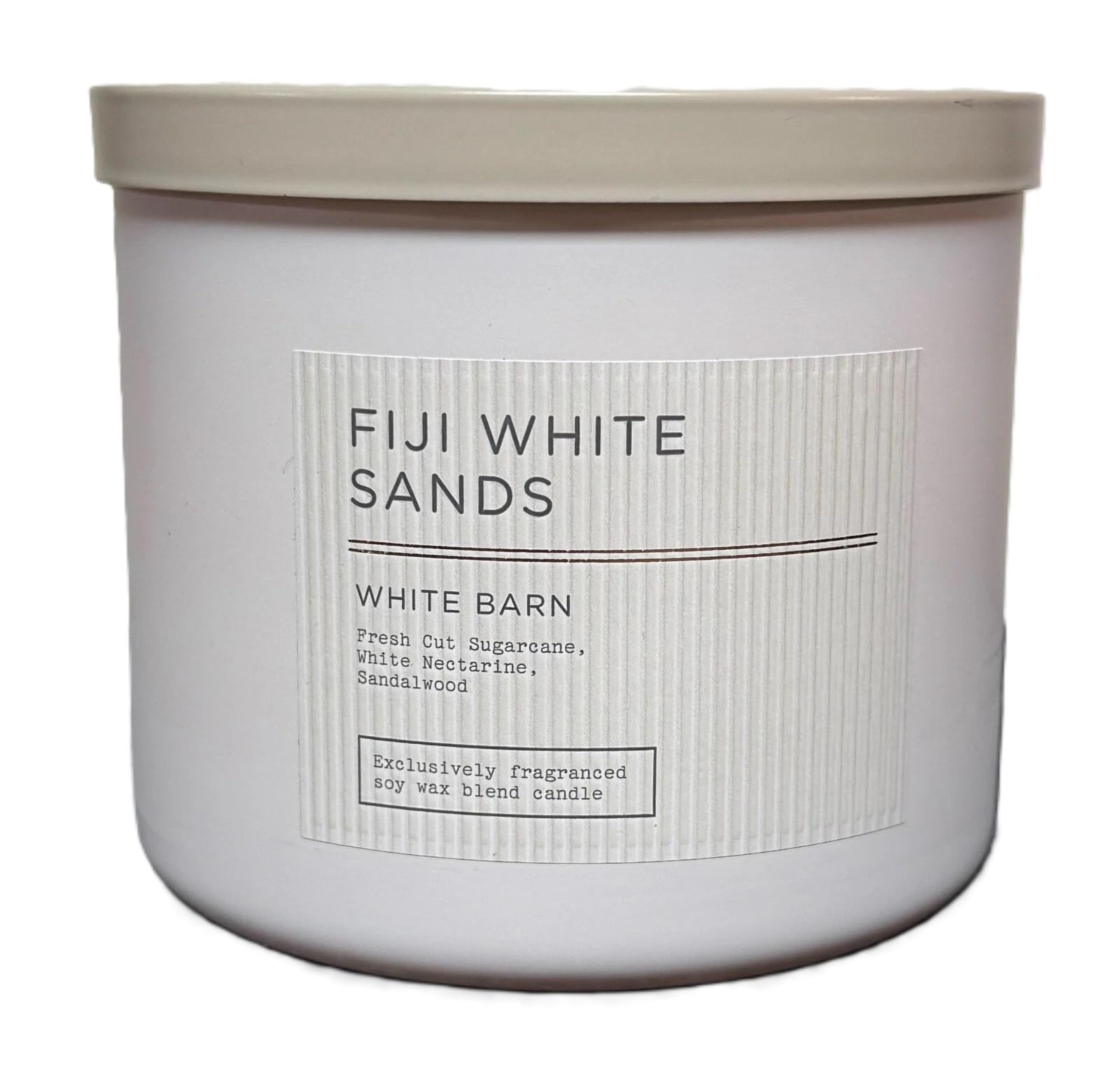Bath & Body Works, White Barn 3-Wick Candle w/Essential Oils - 14.5 oz - 2022 Spring Scents! (Fiji White Sands)