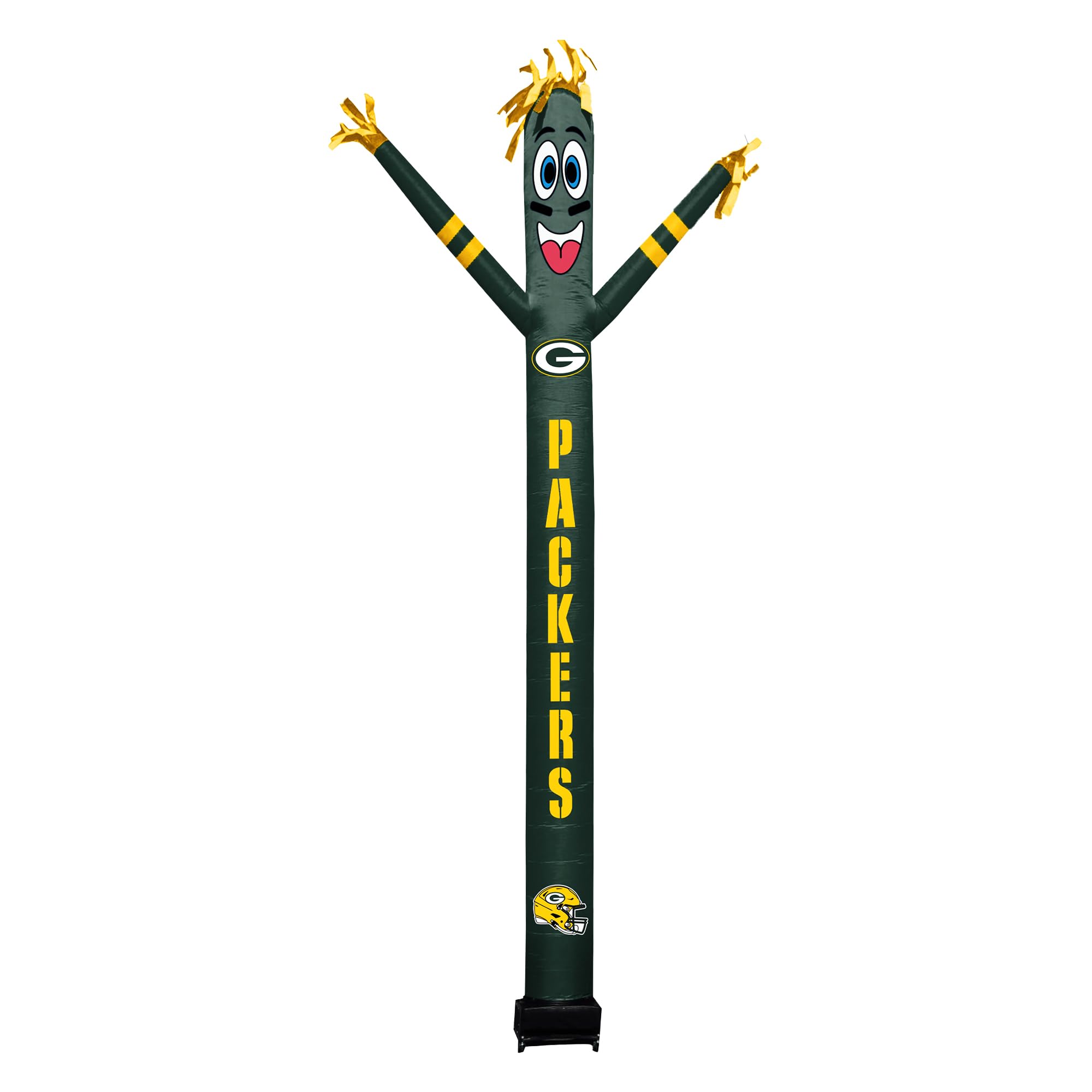 Sporticulture Football Green Bay Packers Wacky Waving Inflatable Tube Guy with LED Lights & Built-in Blower - 6 x 36 x 96 NFL In
