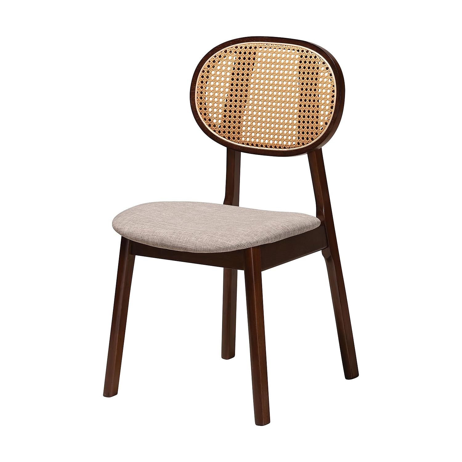 Baxton Studio Darrion 59.1-inch W Dining Set, Grey/Walnut Brown/Light Brown, 7-Piece (2341329113282HT)