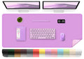 Lilac Leather Desk Pad, 47.2 ' ' X 23.6 ' ', Suede Base, Non-Slip, Waterproof Office & Home Writing Pad