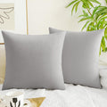Quorgves Decorative Light Grey Pillow Covers 22X22 Inch Pack Of 2 Light Grey Throw Pillows For Couch Living Room Bed Bedroom Sof