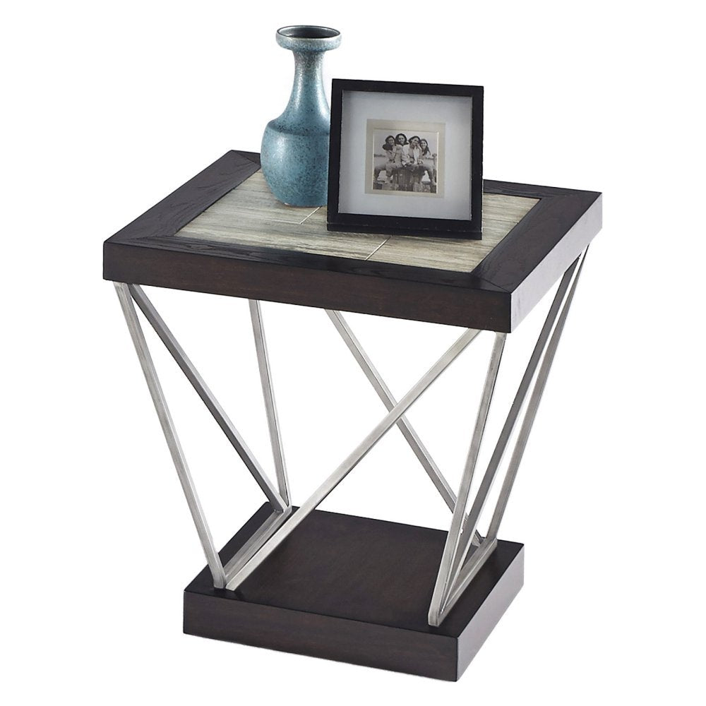 Progressive Furniture East Bay Rectangular End Table, Black