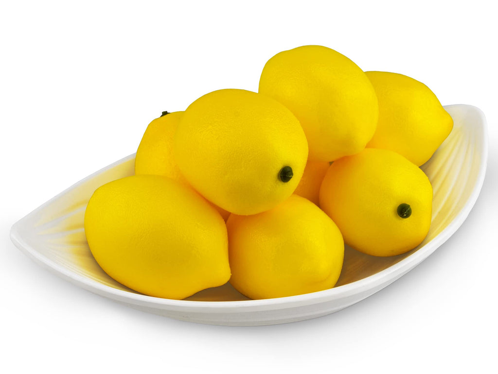 Jedfore Artificial Lemons Simulation Lifelike Small Lemons Fake Fruit For Home Kitchen Wedding Party Decoration Photography 12Pc