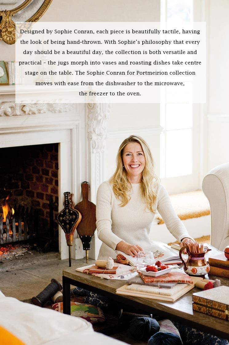 Portmeirion Sophie Conran White Large Canister | 80 Ounce Food Storage Container With Lid | Porcelain Canister For Pantry, Home,