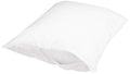 Amazon Basics Standard Pillowcase with Zipper, 100% Cotton Hypoallergenic, Pillow Protector, White (27 x 21 Inches), Pillows Not