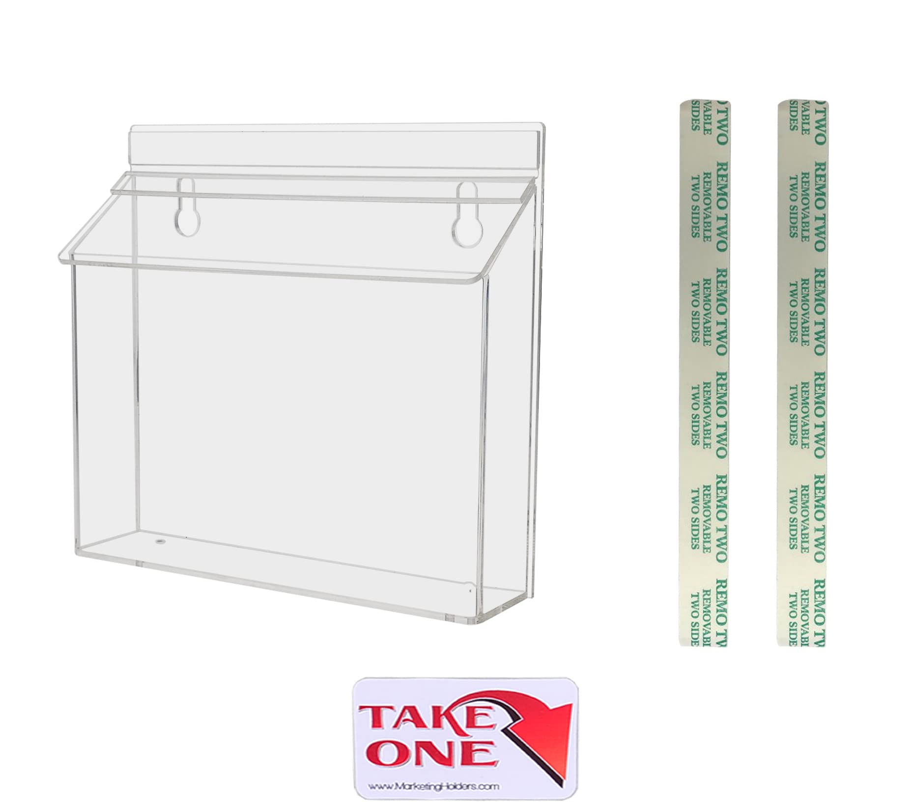 Marketing Holders Outdoor Brochure Holder Holds 9    X 6    Booklets And Bifolds Wall Mount Clear Acrylic Box With Lid Store Fro