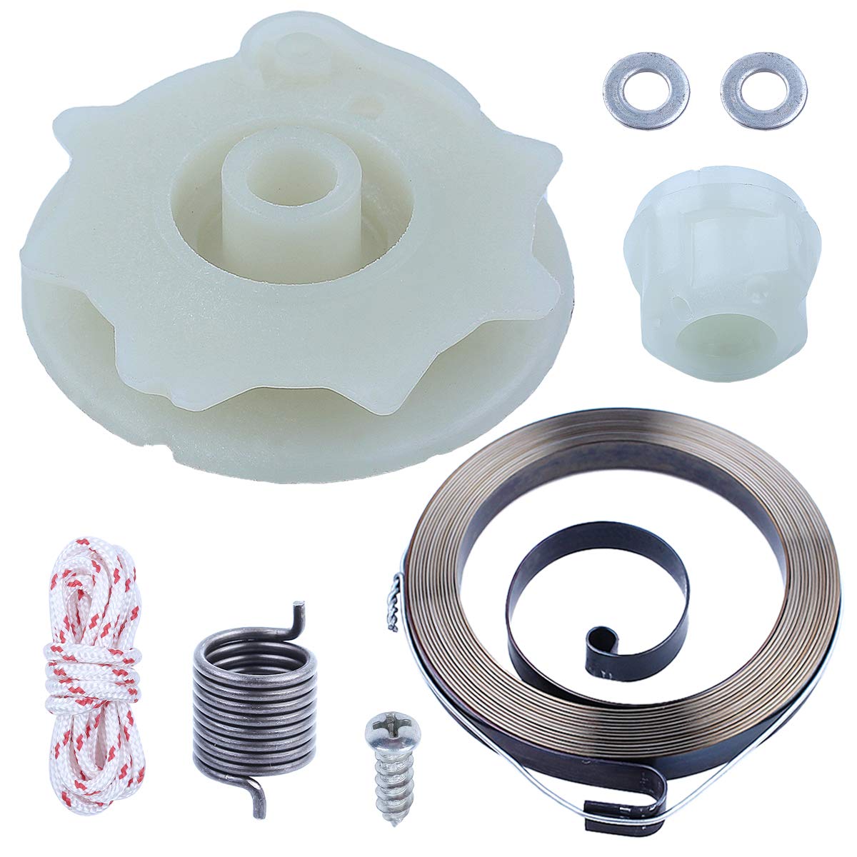Adefol Chainsaw Recoil Starter Pulley Spring Kit For Poulan Pp4218 Pp4620Av Ppb4018 Sm4218Av With Recoil Spring W/Hub, Starter R
