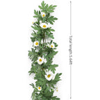Somyting Artificial Daisy Garland Decorative Fake Flower Vine Hanging 5.6Ft Silk Flower Greenery For Home Garden Outdoor Ceremon