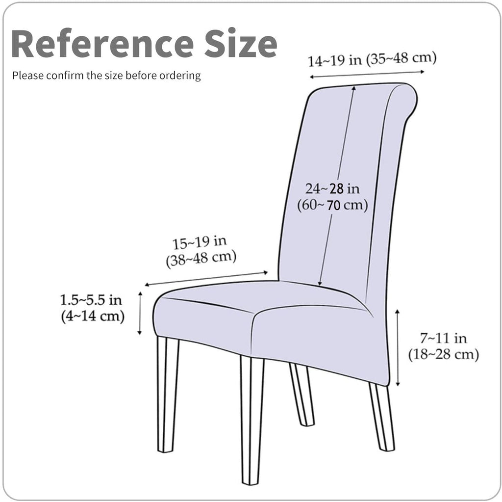 Deisy Dee Stretch Xl/Oversized Soft Spandex Extra Large Dining Room Chair Covers For Kitchen Dining,Removable Washable Chair Protectors Slipcovers (Orange, 2)