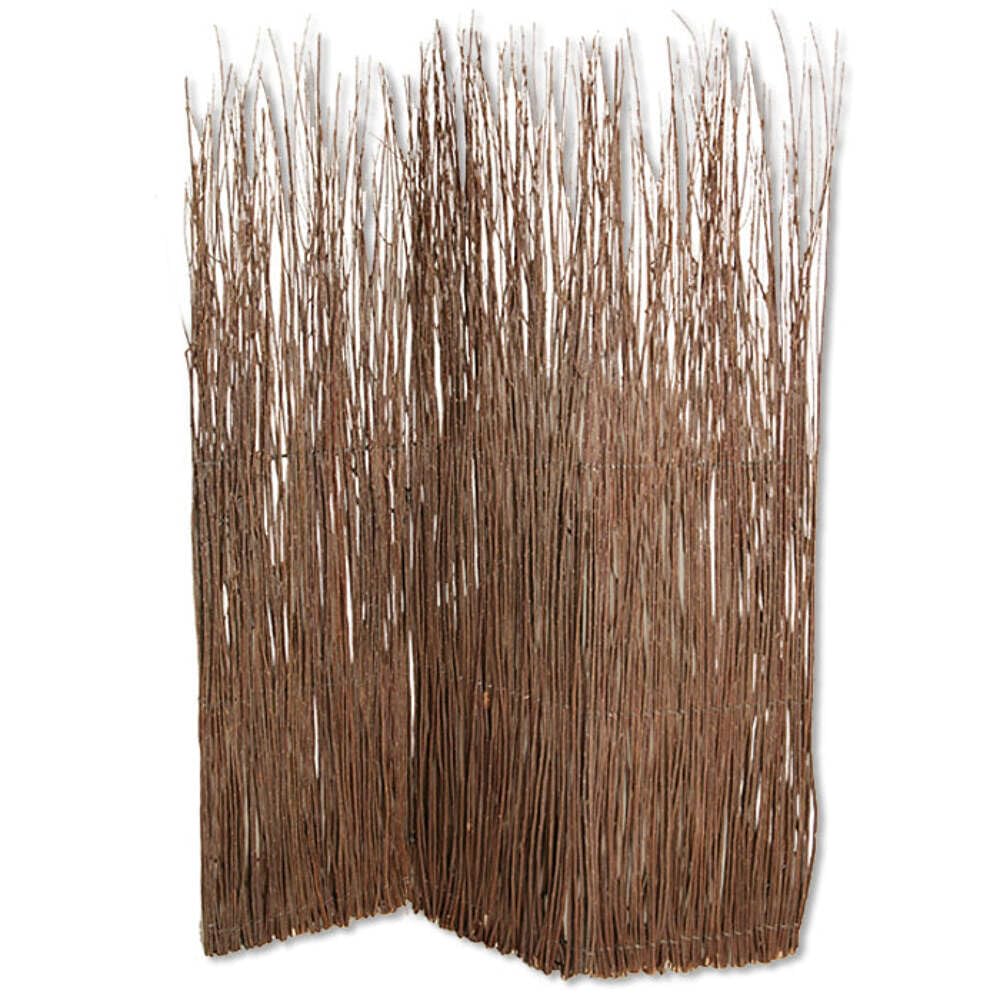 HomeRoots 84' X 63' Brown Willow Adirondack Screen