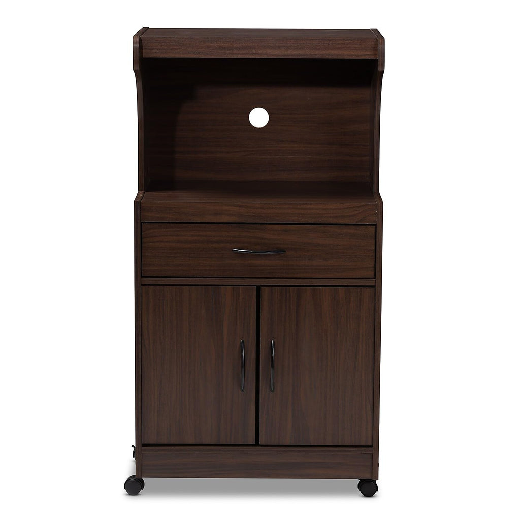 Baxton Studio Tannis 24.02-inch W Kitchen Storage Cabinet, Walnut Brown (147-8315-HiT)