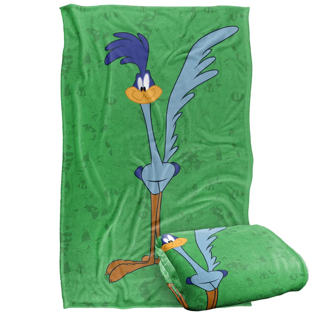 Looney Tunes Blanket, 36'X58', Road Runner Character Silky Touch Super Soft Throw