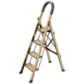 GameGem Lightweight Aluminum 4 Step Ladder Folding Step Stool Stepladders with Anti-Slip and Wide Pedal for Home and Kitchen Use