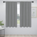 Easy-Going Rod Pocket Blackout Curtains For Bedroom, Room Darkening Window Curtains For Living Room, Thermal Insulated Noise Reduction Solid Window Drapes, 2 Panels(42X63 In, Light Gray)