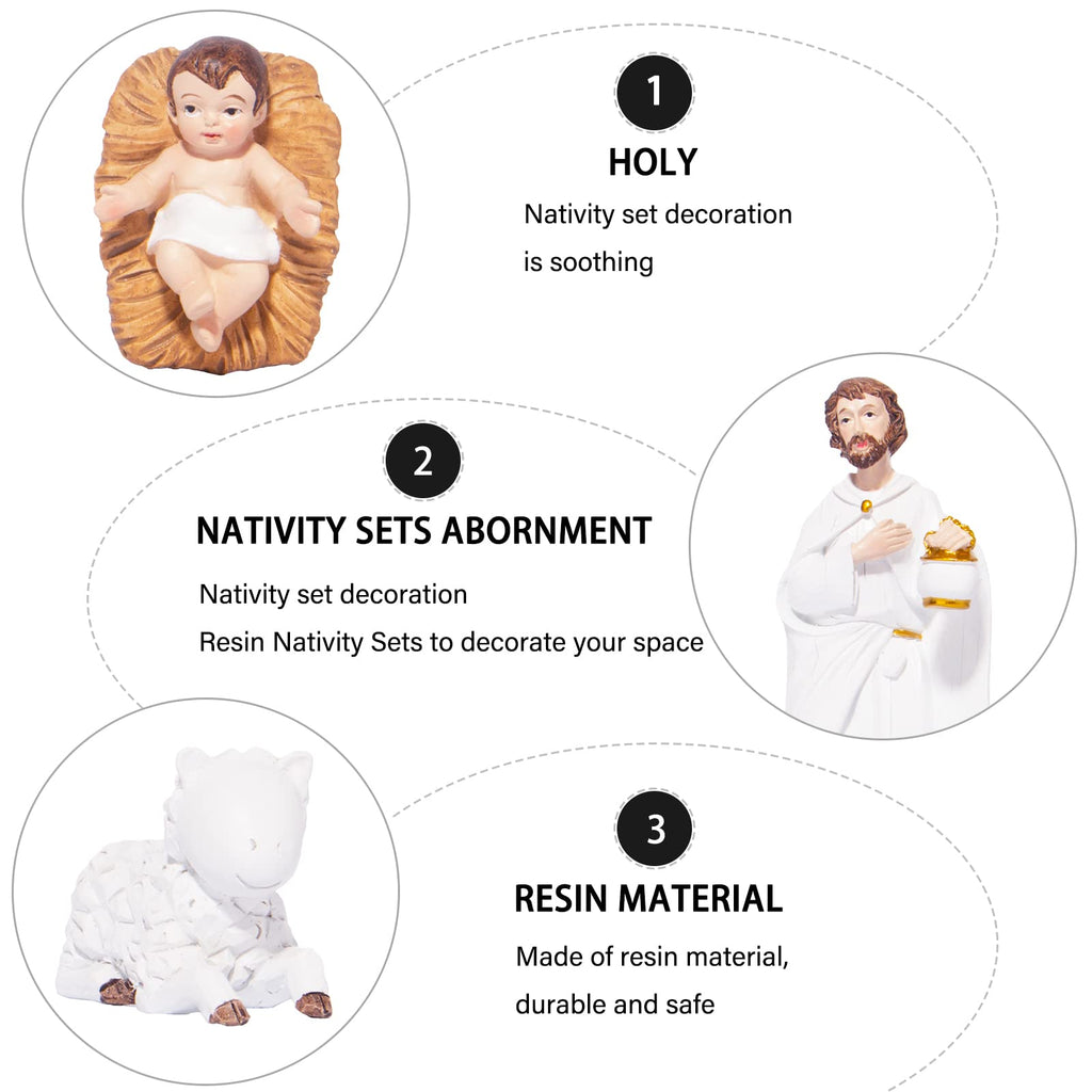 Keepkap Nativity Sets For Christmas Indoor, Hand-Painted Nativity Scene Indoor 7.5' Holiday Decoration, 9-Piece Set