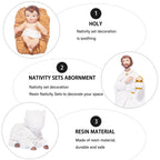 Keepkap Nativity Sets For Christmas Indoor, Hand-Painted Nativity Scene Indoor 7.5' Holiday Decoration, 9-Piece Set