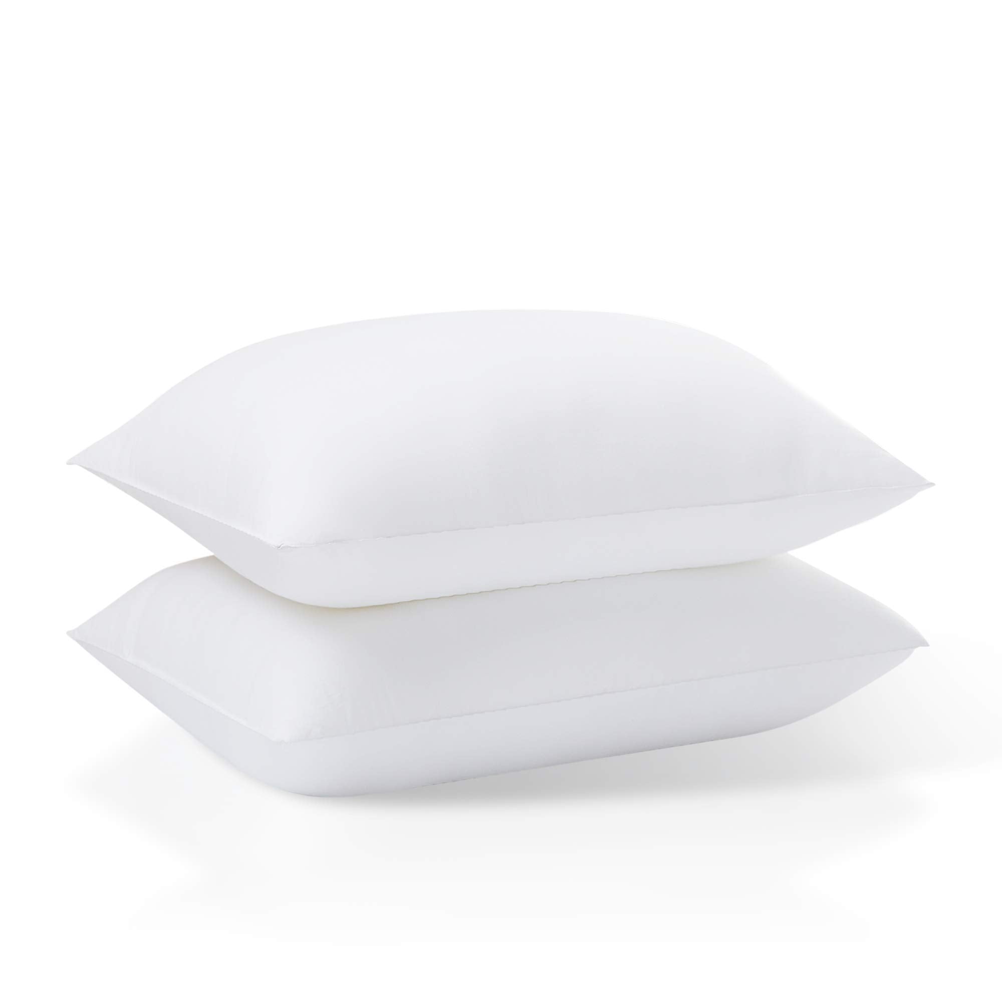 Acanva Basic Bed Pillow Soft Rest Cushion Stuffer For Sleeping, Queen, White 2 Count