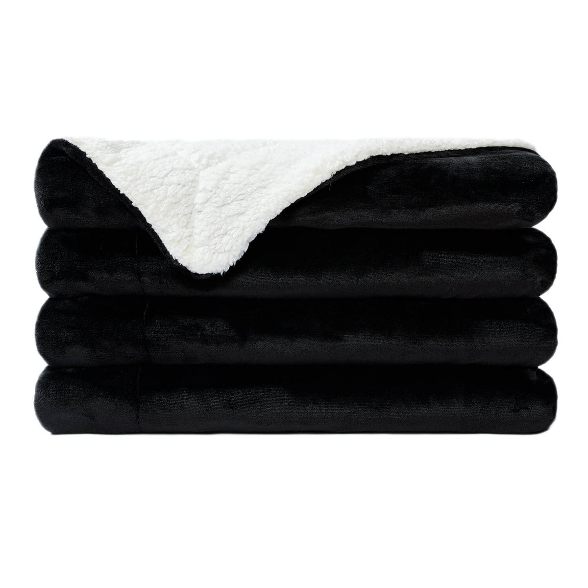 Nanpiper Sherpa Blanket King Fleece Bed Blankets Soft And Warm Fuzzy Microfiber,Black 90'X108'