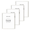 HAUS AND HUES 11x14 White Picture Frames Set of 4-11x14 White Frames Sets for Wall Collage, 11x14 Picture Frames and White Photo