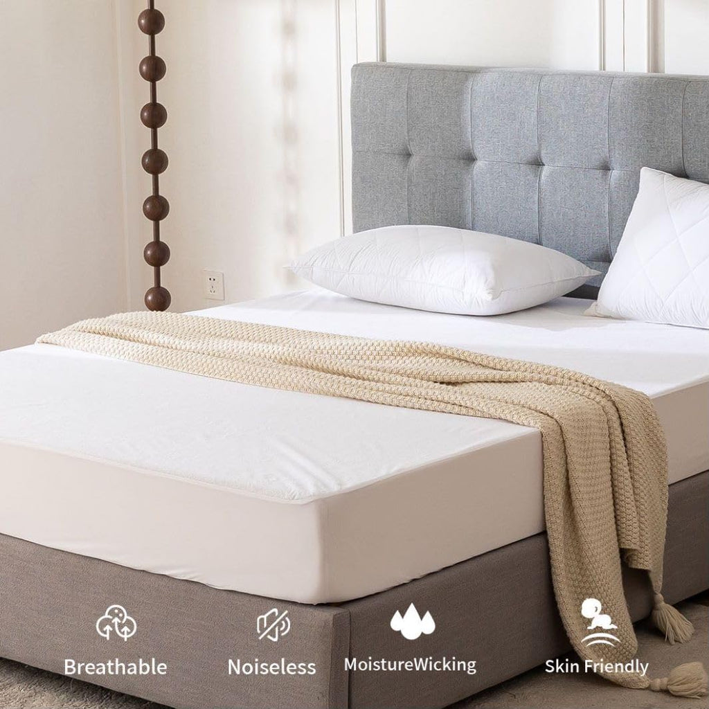 Flippeddream Terry Twin Xl Size 100% Waterproof Mattress Protector - Absorbent, Noiseless, And Fitted For 18'' Deep Pockets, Ter