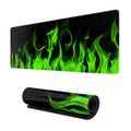 Green And Black Abstract Fire Mouse Pad Gaming Xl Large Mousepad Desk Mat Long Extended Big Keyboard Pads Table Accessories For