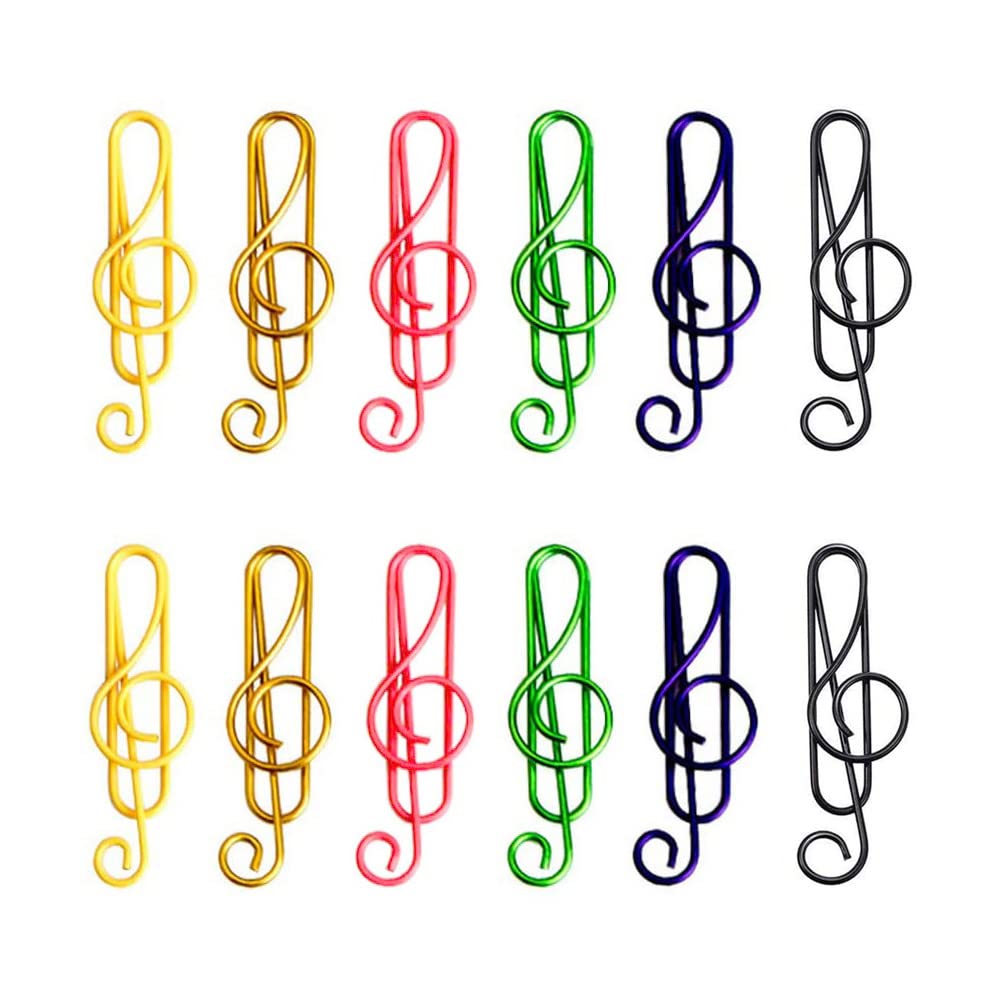 Ytykinoy 50 Pieces Music Paper Clips Musical Notes Clips Note Style Paper Clips Holders Clamps For Desk Bookmark Office School