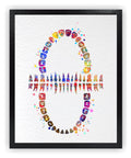 Dignovel Studios 13X19 Unframed Tooth Chart Anatomical Art Dental Clinic Dentistry Science Watercolor Art Print Poster DN565