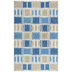 Alora Decor Rivera 8'9" X 11'9" Geometric Blue/Ivory/Beige Hand-Tufted Area Rug