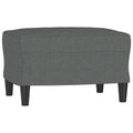 vidaXL Footstool - Dark Gray Fabric - Versatile Household Accessory with Sturdy Plywood Frame and Comfortable Foam Padding - Ide
