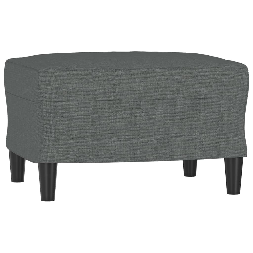 vidaXL Footstool - Dark Gray Fabric - Versatile Household Accessory with Sturdy Plywood Frame and Comfortable Foam Padding - Ide