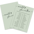 Whaline 50 Sheets Sage Green Bridal Shower Game Cards Greenery Double Sided Party Game Activity Cards for Would She Rather Weddi