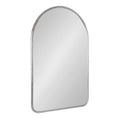 Kate and Laurel Caskill Modern Glam Arched Wall Mirror, 24 x 36, Silver, Decorative Framed Mirror for Wall Display with Slim Fra