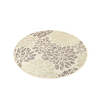 Jonathan Y Smb110A-5R Zinnia Modern Floral Textured Weave Indoor Outdoor Area Rug Bohemian Coastal Easy Cleaning Bedroom Kitchen Backyard Patio Non Shedding, 5' Round, Sage/Brown