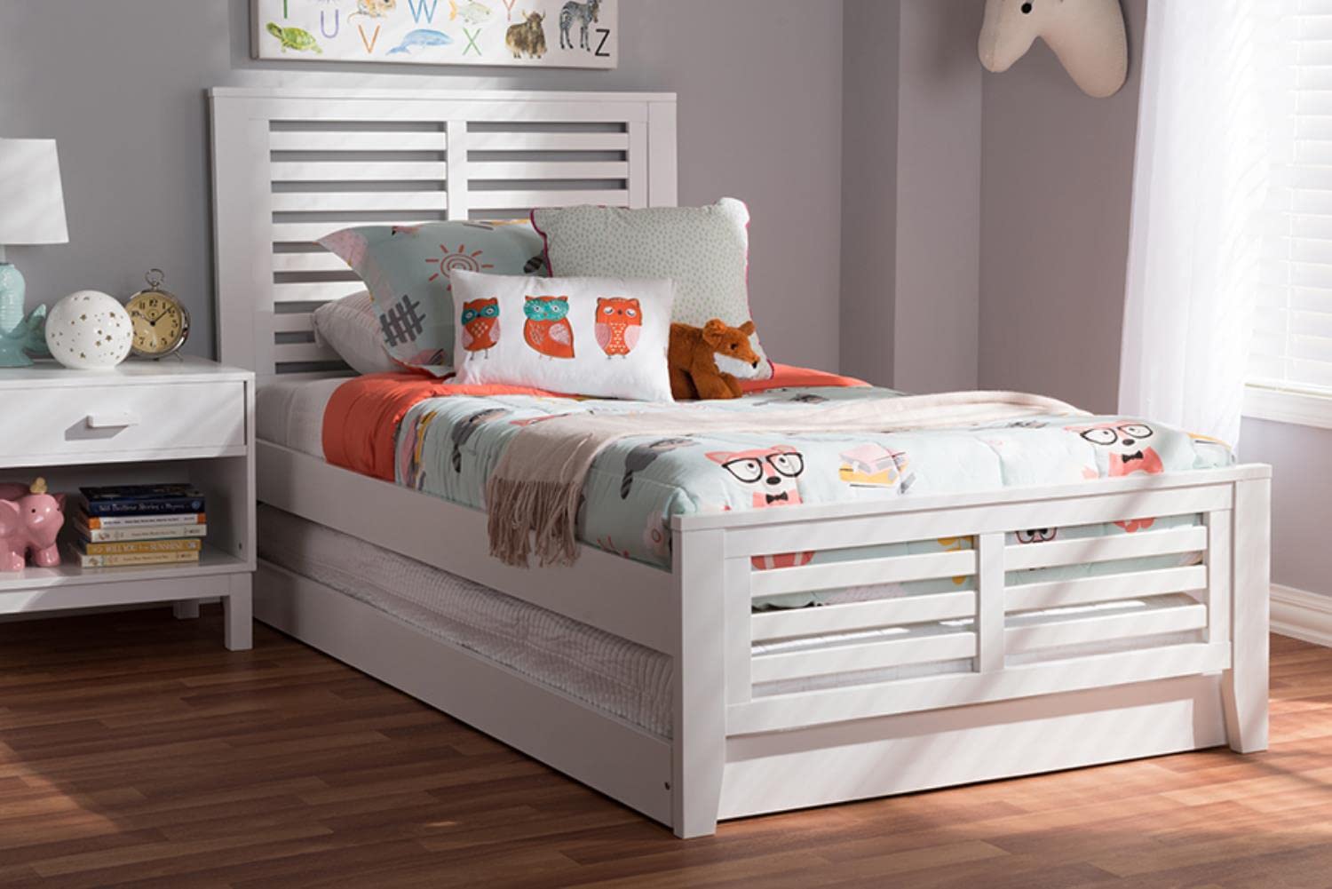 Baxton Studio Catalina Platform Bed with Trundle