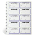 Visitor Log Book, Spiral-Bound Visitor Badges, Guest Register Book, Carbon Copy - 150 Badges