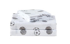 Chezmoi Collection 3-Piece Kids/Teens Sports Sheet Set - Soft Microfiber White Gray Baseball Basketball Football Soccer, Twin XL