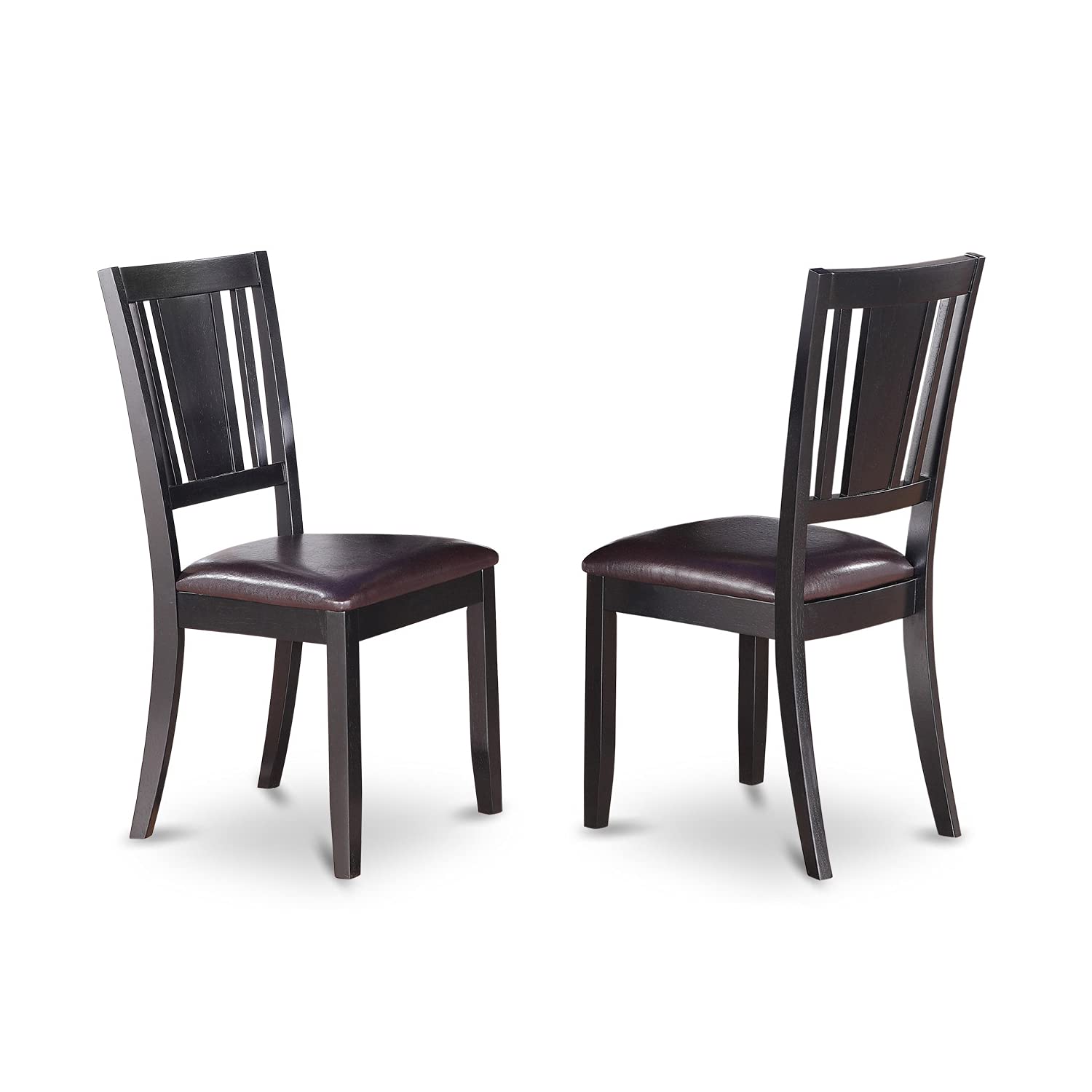 East West Furniture Dule6-Blk-Lc 6 Pc Kitchen Table With Bench-Dining Table And 4 Kitchen Chairs And Bench