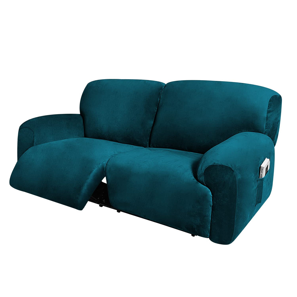 ULTICOR Extra Wide 75'' - 100'', Reclining 2 Seater Sofa, Extra Wide Reclining Love Seat Slipcover, 6-Piece Velvet Stretch, Recl