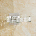 Krizkey 1 Pcs Soap Holder for Bathroom/soap case/selfAdhesive soap Holder/soap Stand for Bathroom/Self Draining Transparent Ac