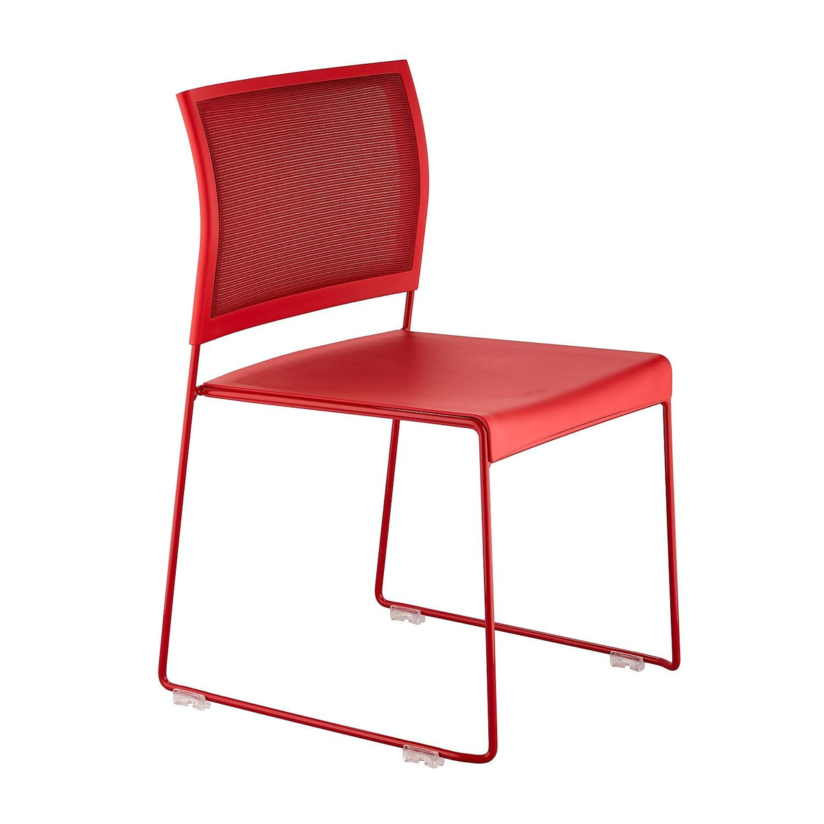 Safco Currant Steel High Density Stack Chair, Red, 4PK (4271RM)