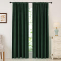 Nanbowang Green Velvet Curtains - 72 Inches Long Soft Curtains Rod Pocket Thermal Insulated Curtains Window Treatment For Bedroo