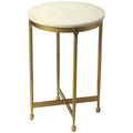 Butler Claypool White Marble End Table