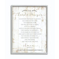 Stupell Industries The Lords Prayer Our Father Rustic Distressed White Wood Look Grey Framed Wall Art, 11 x 14, Design by Artist