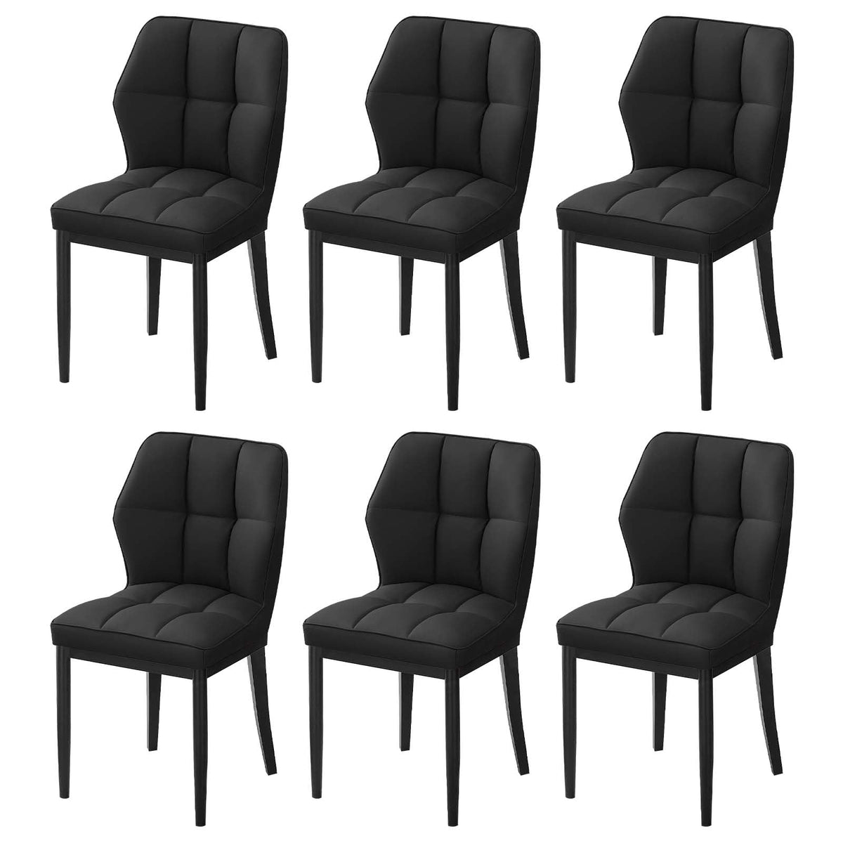 Bekrvio Dining Chairs Set Of 6 Mid Century Modern Kitchen Chairs Sillas De Comedor Upholstered Armless Dinner Chairs Leather Din