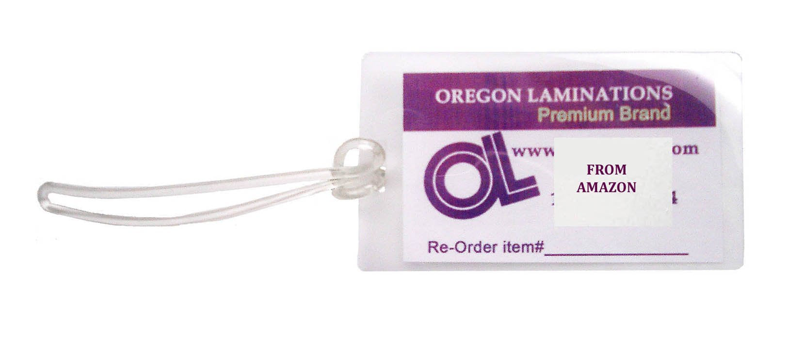 Qty 500 Of Each, Luggage Tags Laminating Pouches With Plastic Loops, 5 Mil 2-1/2 X 4-1/4 Slotted