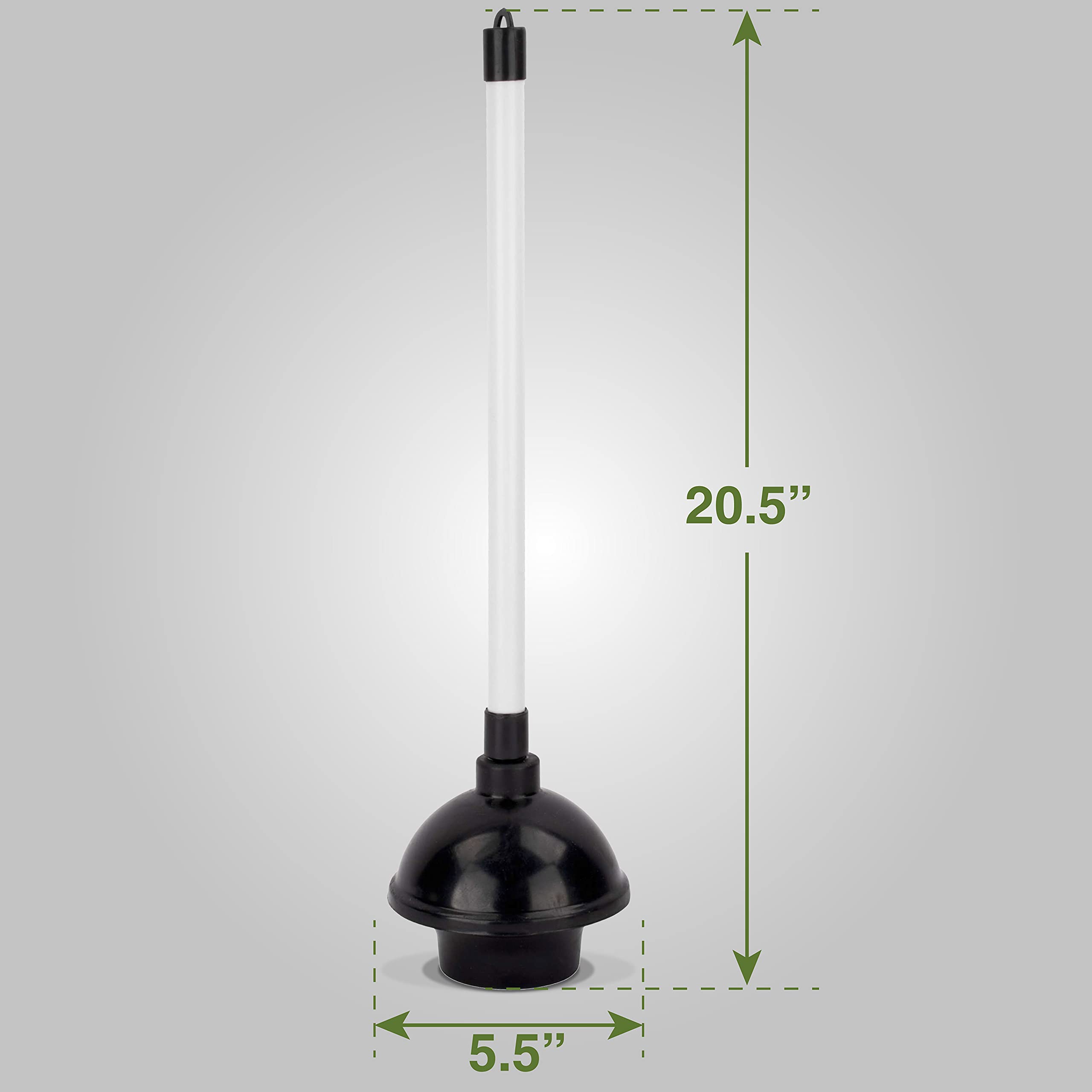 Ldr 512 3310A Toliet Handle Double Thrust Rubber Force Cup Removes Clogs For Bathrooms, Kitchens, Baths, Showers, Powerful Comme